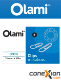 Clips Olami Metalico Nro   4 De 33 Mm (mt204)