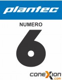 Pincel Plantec Cerda Blanca Plano Mango Largo Nro   6 (18756)