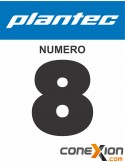 Pincel Plantec Cerda Blanca Plano Mango Largo Nro   8 (18758)