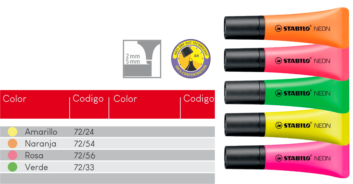 SUBRAYADOR STABILO NEÓN AMARILLO